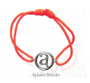 Buy Alphabets Bracelet in Silver